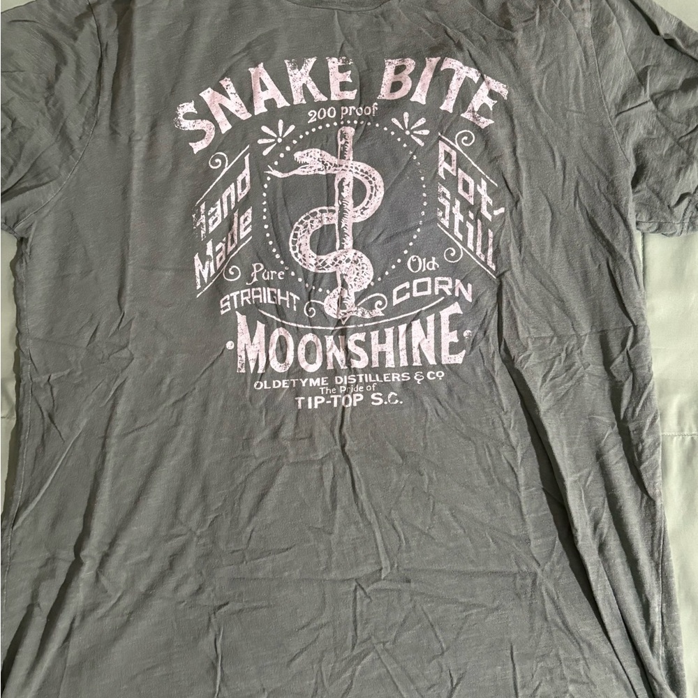 Lucky Brand Gray Vintage Graphic Tee